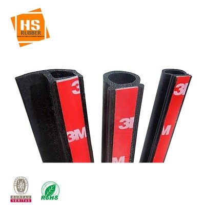 epdm one side back adhesive sponge rubber sealing block