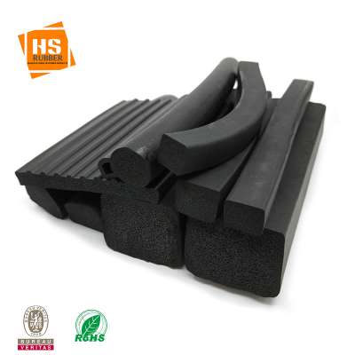 Adhesive foamed rubber EPDM sponge seal strip